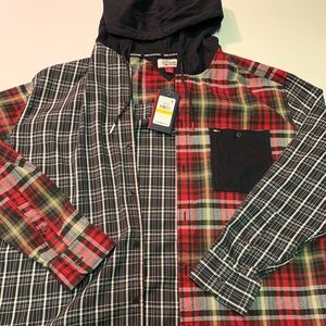 Tommy Hilfiger Hooded Button Up Shirt